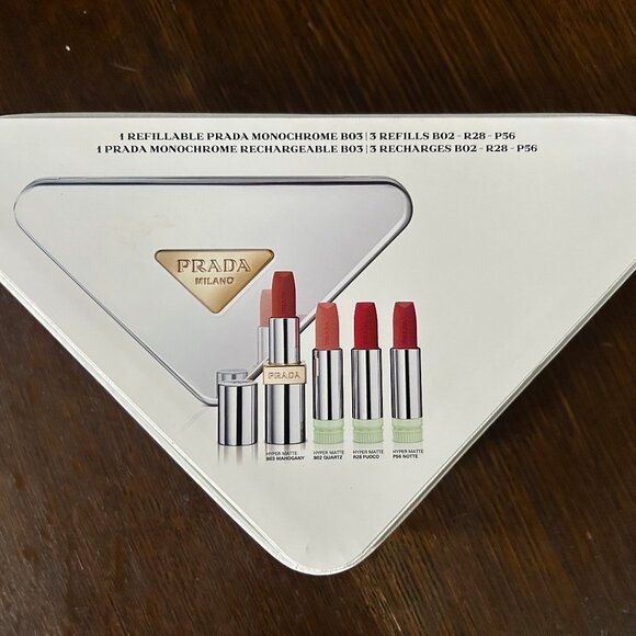 Prada Limited Edition Clutch with Monochrome Lipstick Collection BNIB - Picture 1 of 6